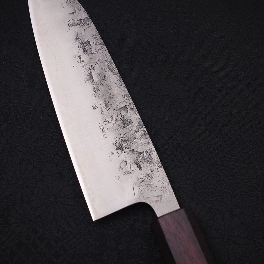 Premium Santoku Knife 165mm - SLD Nashiji Blade with Purple Urushi Handle - Japanese Kitchen Knife for Slicing, Dicing & Chopping Vegetables, Meat & Fish - Perfect for Home Chefs & Professional Kitchens