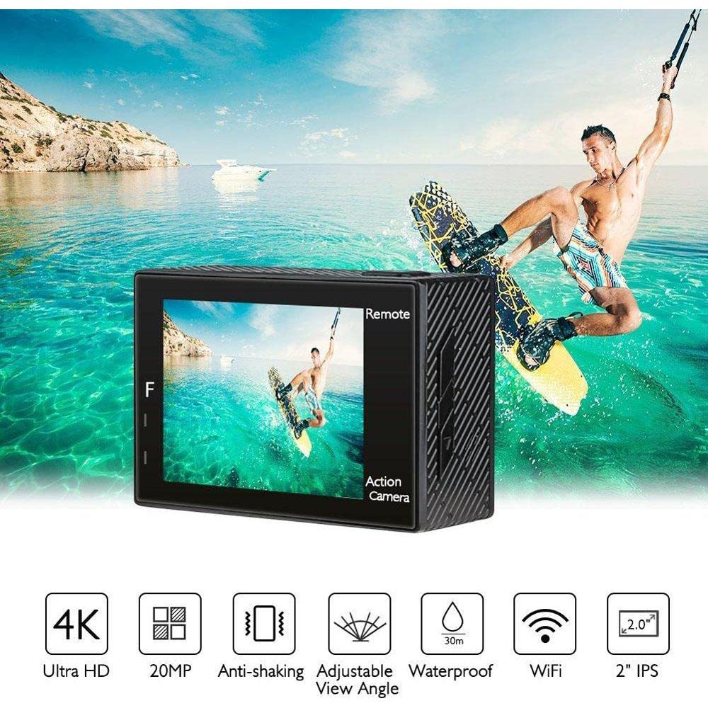 Akaso V50 Action Camera 4K 30fps 20MP WiFi Waterproof - Perfect for Vlogging, Sports & Underwater Adventures