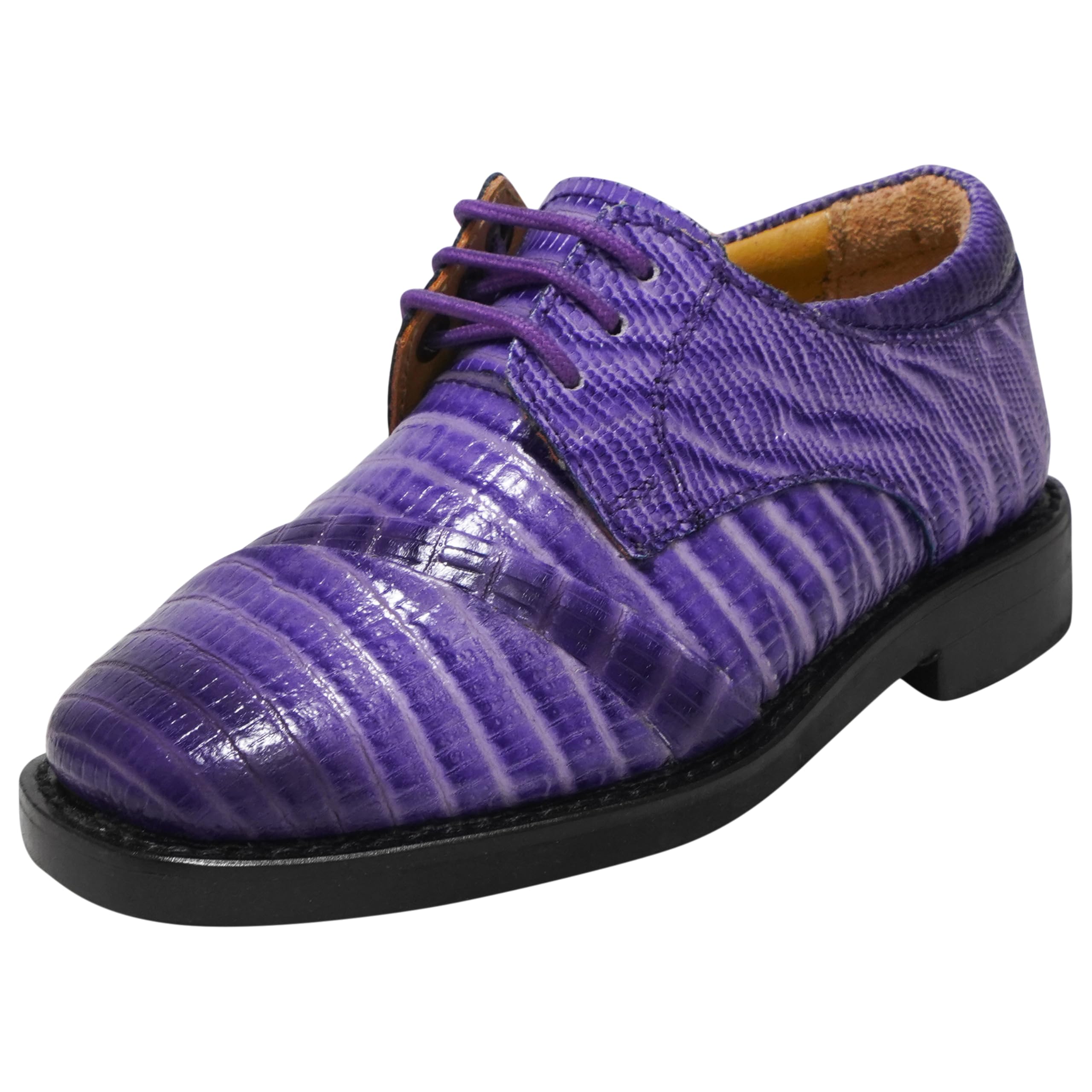 LIBERTYZENO Genuine Leather Boys' Animal Print Oxford Dress Shoes - Lace-Up Formal Shoes for Toddlers & Kids - Perfect for Easter Gifts, School Events & Special Occasions