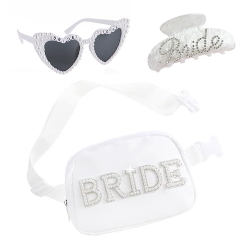 Pearl Bride White+Sunglasses+Hair Claw