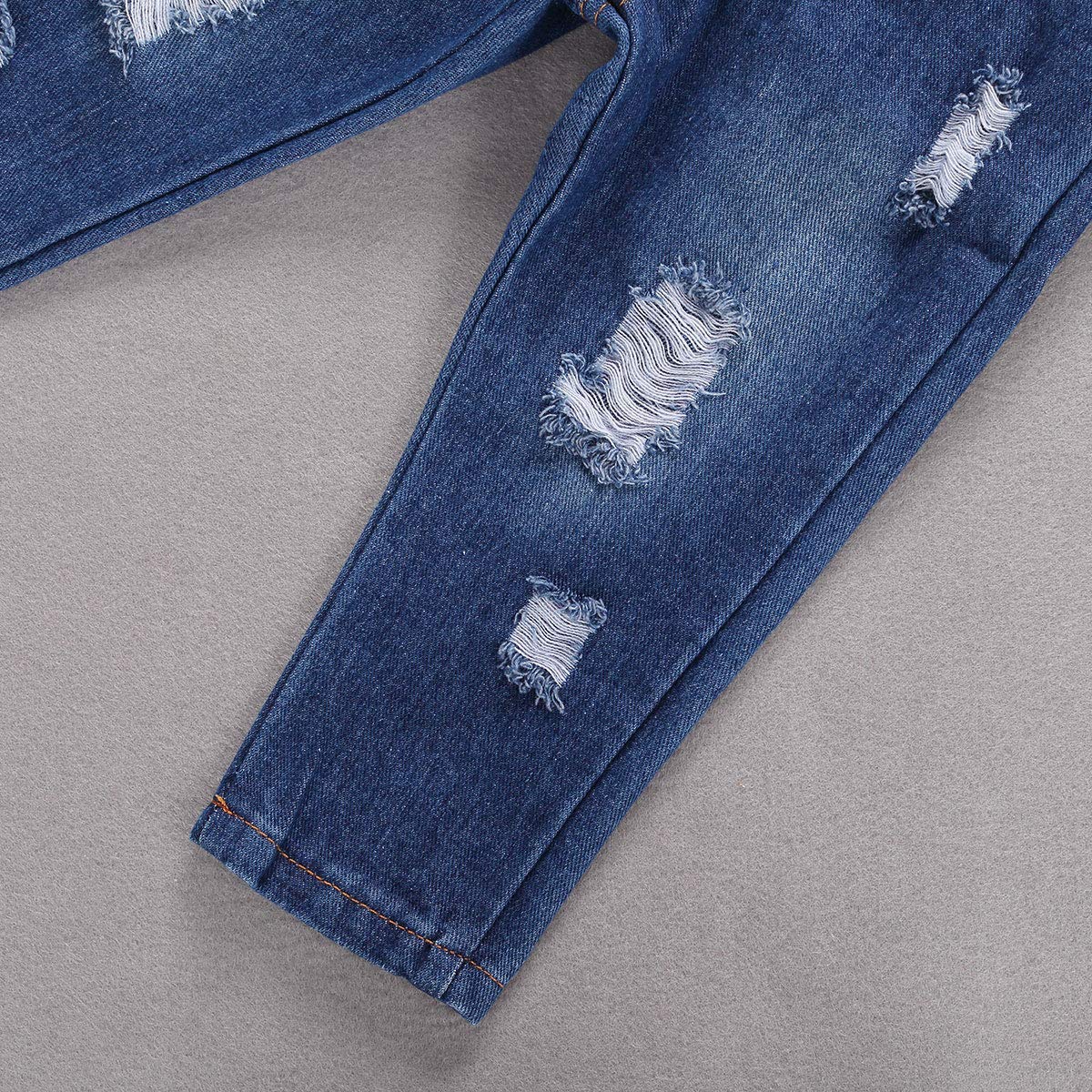 Floral Long Sleeve Shirt & Denim Jeans Outfit for Toddler Girls - Casual Spring Fall Winter Clothes Set - Perfect for Playdates, School & Family Photos