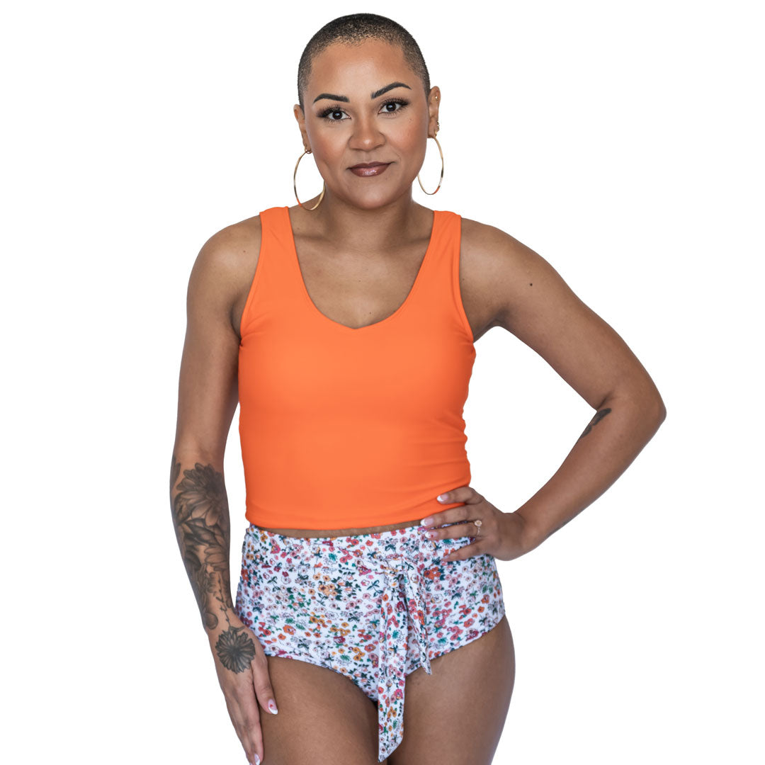 Women's Flattering V-Neck Tankini Top - Swimwear for Beach & Pool - Perfect for Summer Vacations & Water Activities