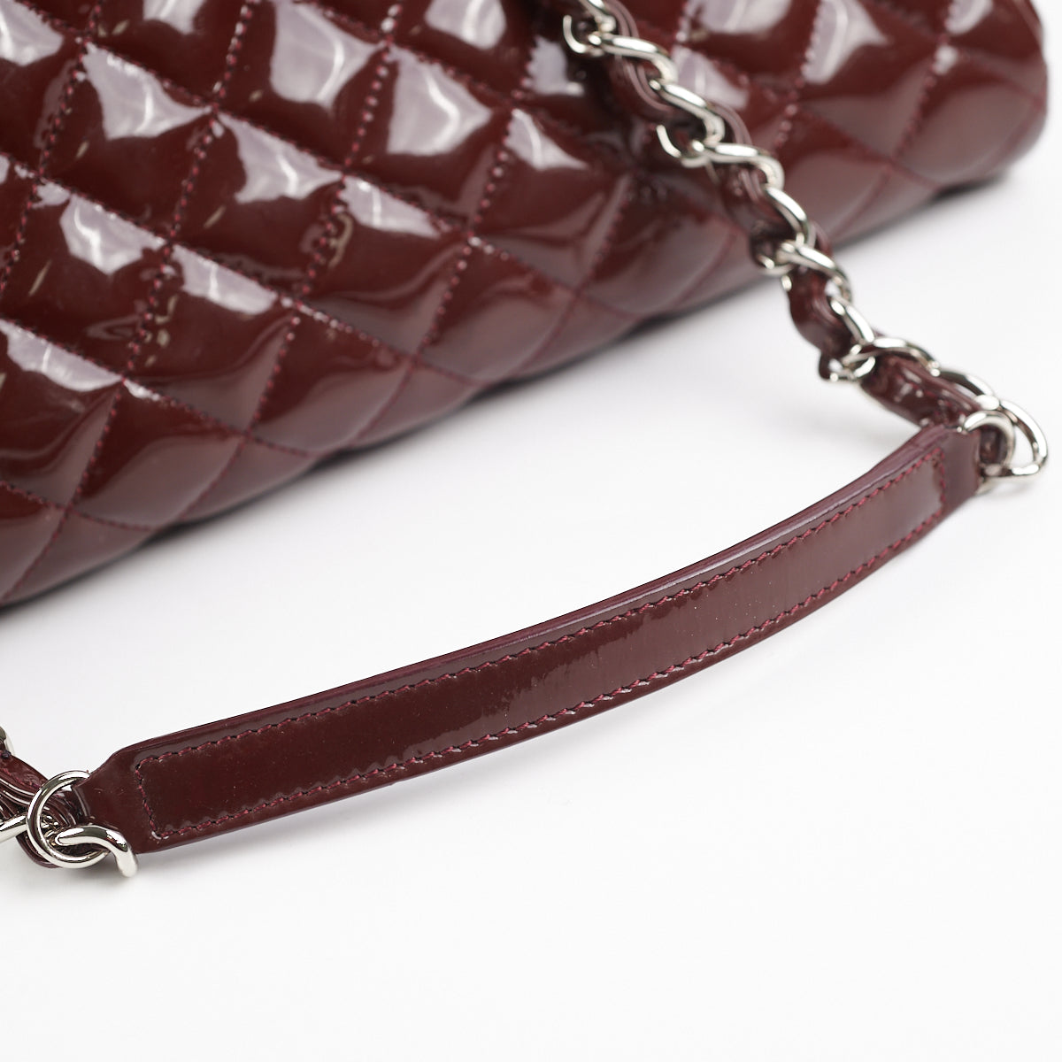 Chanel Mademoiselle Patent Leather Handbag in Dark Red - Luxury Crossbody Purse for Women, Perfect for Evening Parties & Date Nights