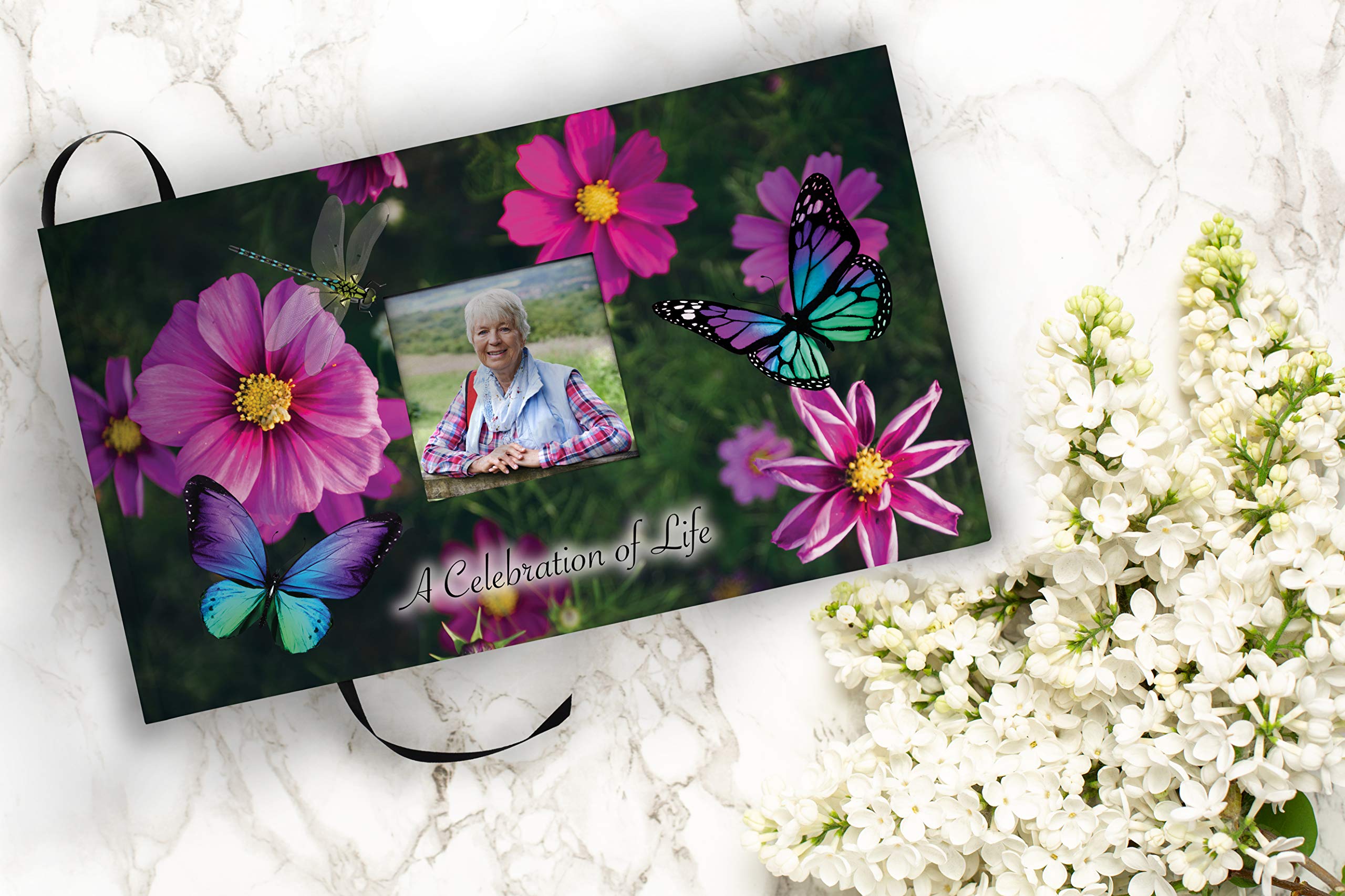 Magical Garden Photo Funeral Guest Book - Memorial Service Sign In Book for Celebration of Life, Funeral & Memorial Events - Perfect for Honoring Loved Ones at Services, Wakes & Remembrance Ceremonies