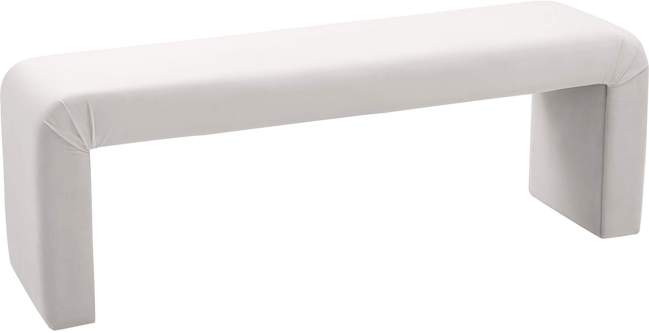 Meridian Furniture Minimalist Modern Velvet Upholstered Bench - 53