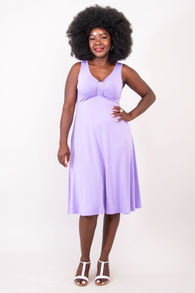 Genesis Women's Lavender Bamboo Dress - Soft, Breathable & Eco-Friendly for Summer, Casual Wear & Outdoor Activities