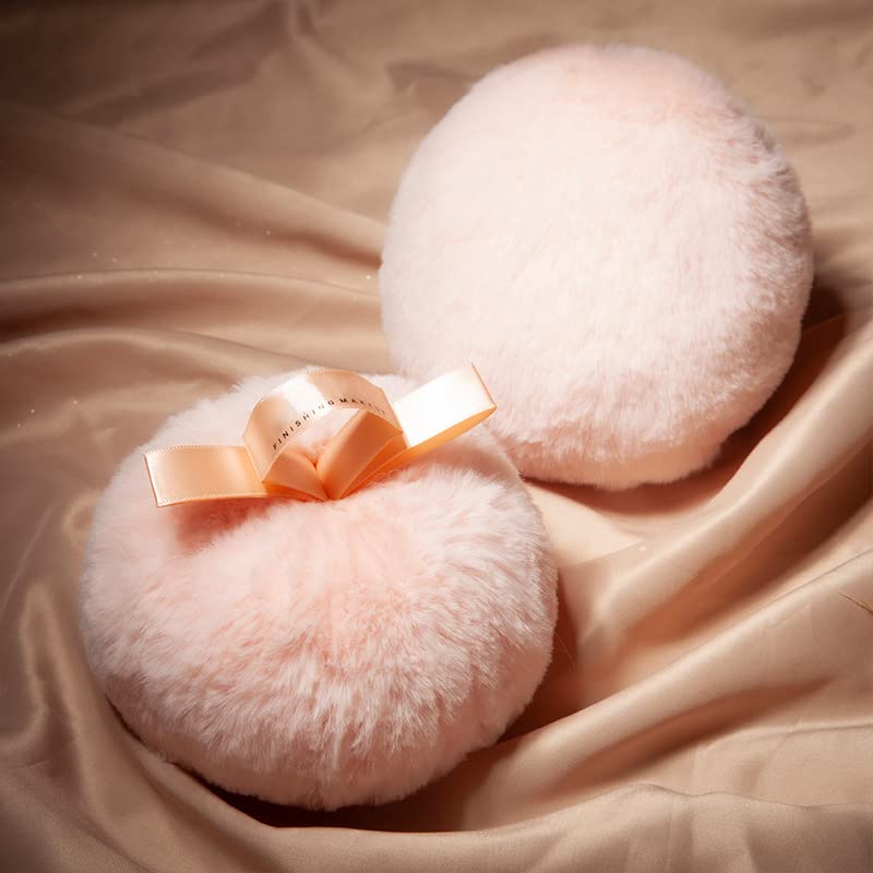 Premium Large Fluffy Powder Puff for Face & Body - Soft Makeup Puff Ball for Loose Powder & Highlighting - Ideal Cosmetic Gift for Women (Pink) - Perfect for Daily Makeup & Professional Beauty Routines