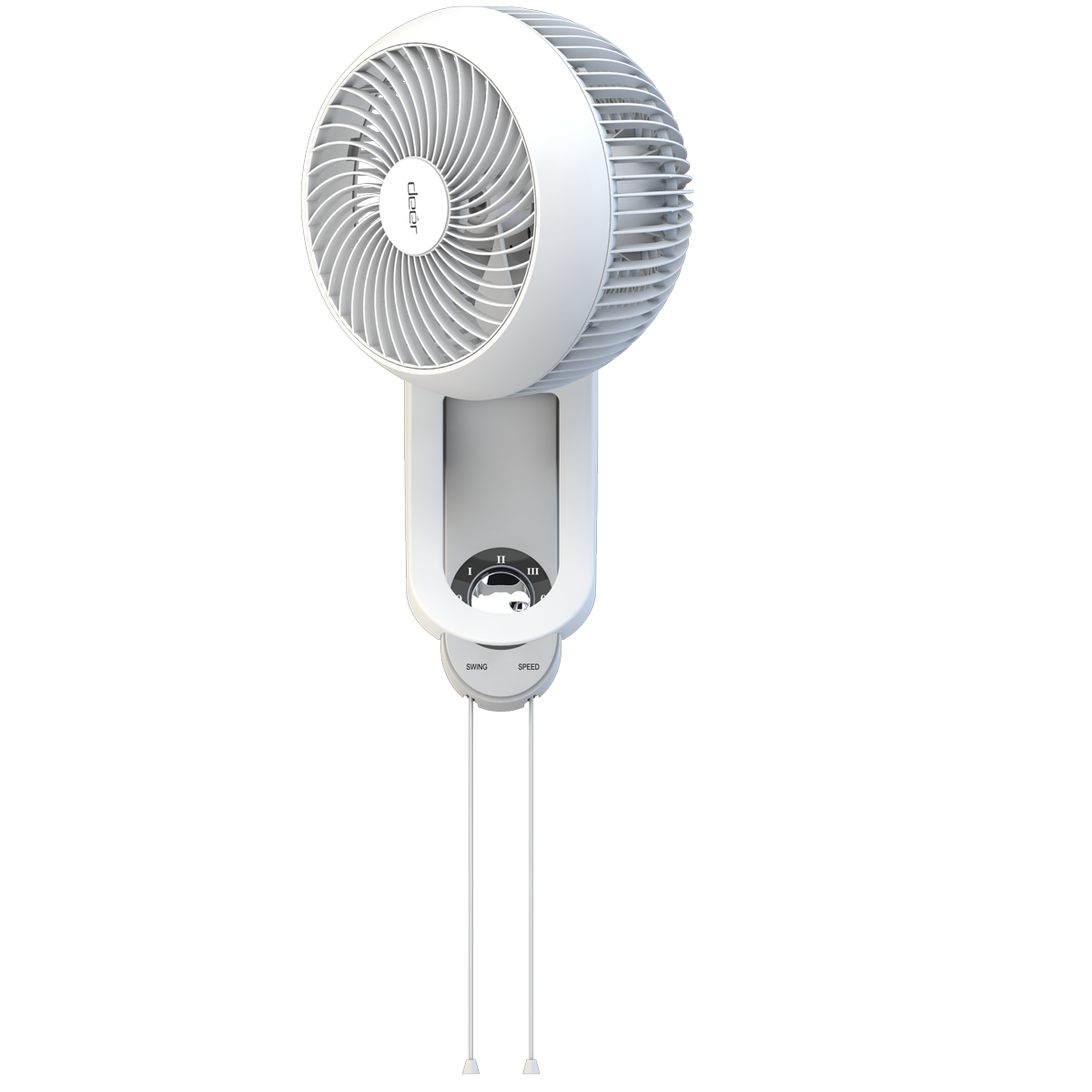 DEER DF6091 9-Inch Wall Mounted Oscillating Fan with 360° Rotation - Perfect for Bedroom, Kitchen, Office & Indoor Air Circulation