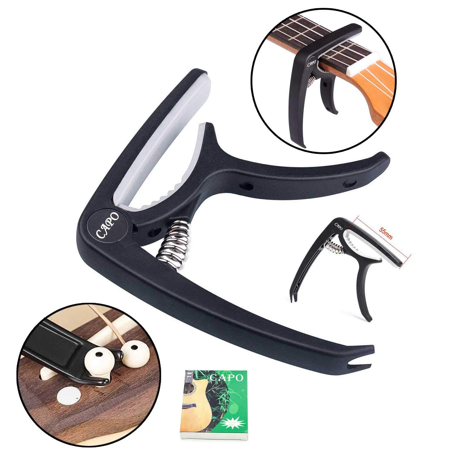 Best Acoustic Guitar Strings Set - 6 String Replacement Kit with Winder, Cutter, Finger Picks & Capo | Music Accessories for Beginners | Perfect for Tuning, Repair & Practice Sessions