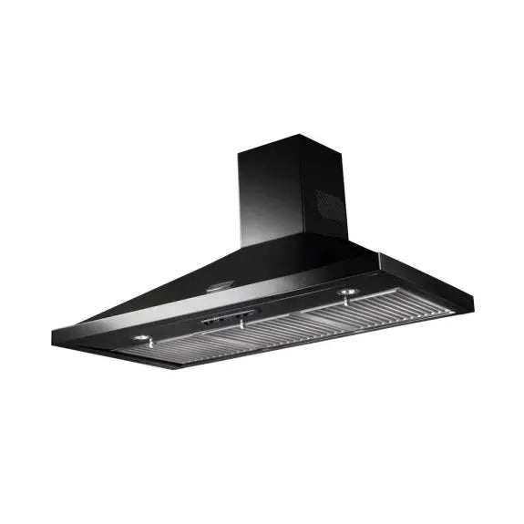 Falcon 90cm Black Canopy Range Hood - FALHDCP90BC | Powerful Kitchen Ventilation for Smoke & Odor Removal | Ideal for Modern Home Cooking & Grilling