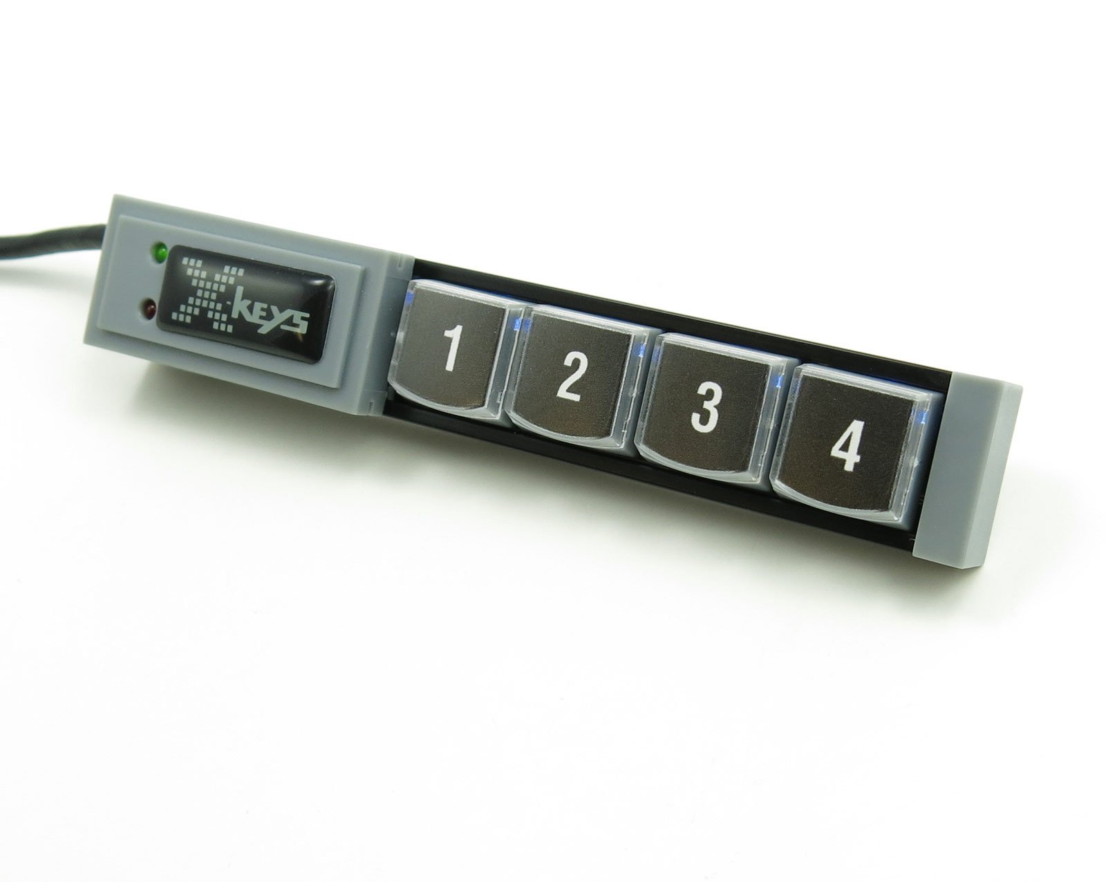 Programmable USB KVM Switch Keypad - 4 Hotkey Buttons for PC & Mac - Black - Ideal for Office, Gaming & Multi-Computer Setup