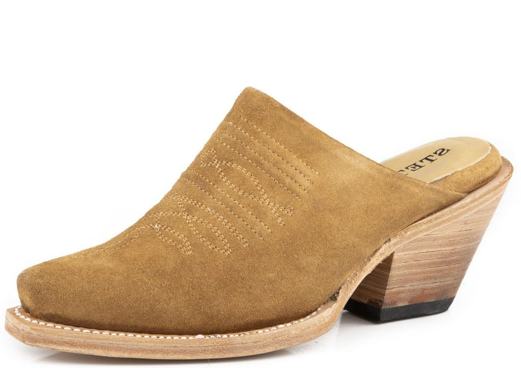 Western Style Reed Mules for Women - Comfortable Slip-On Cowboy Booties for Casual Outfits & Country Music Festivals