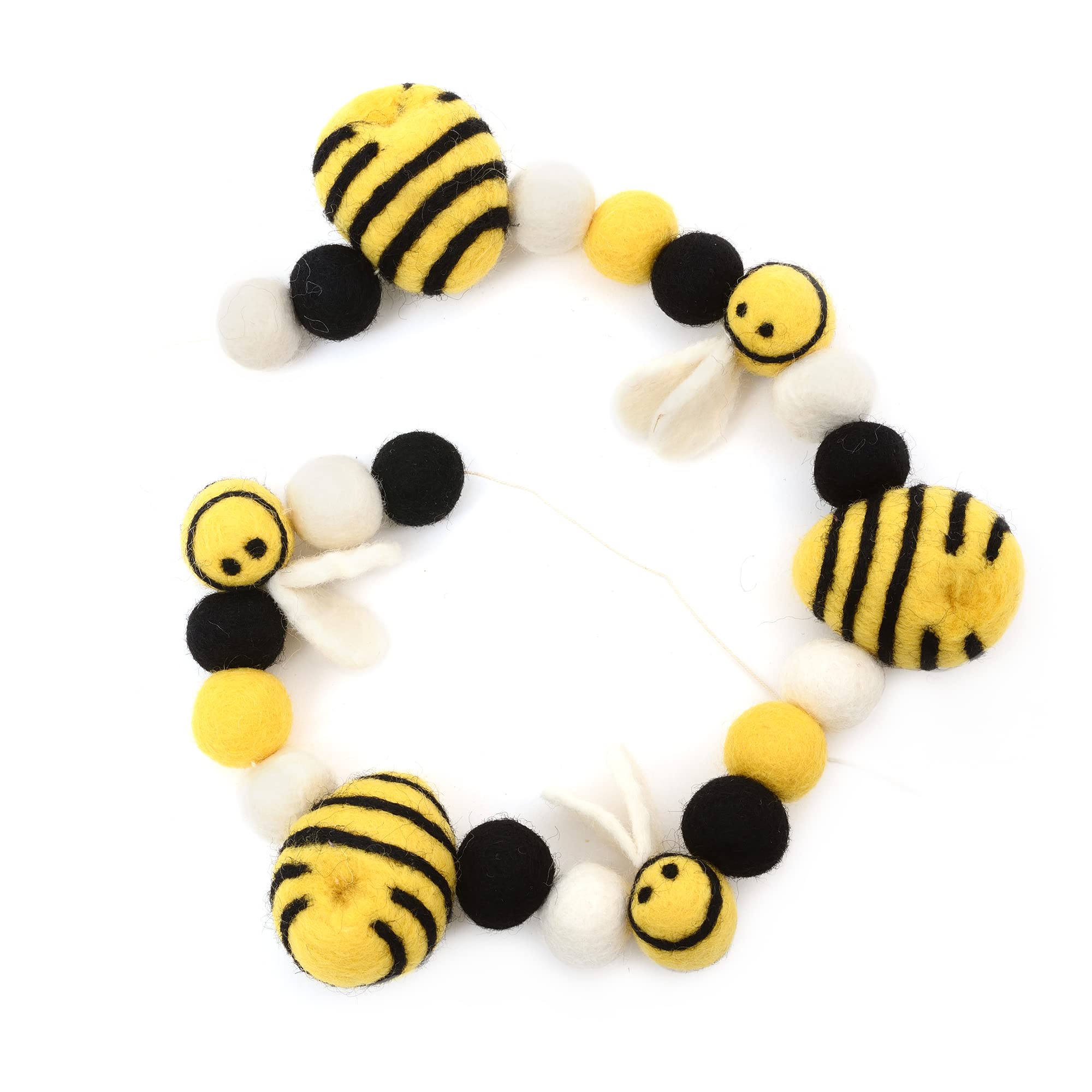 Glaciart One Felt Bees & Beehives Garland - 67