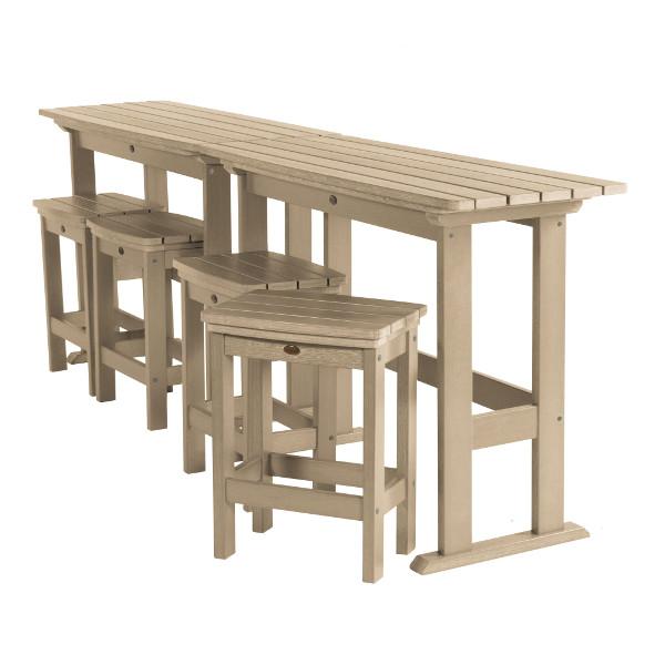 Lehigh 6-Piece Counter Height Balcony Patio Set - Outdoor Dining & Relaxing Furniture for Small Spaces