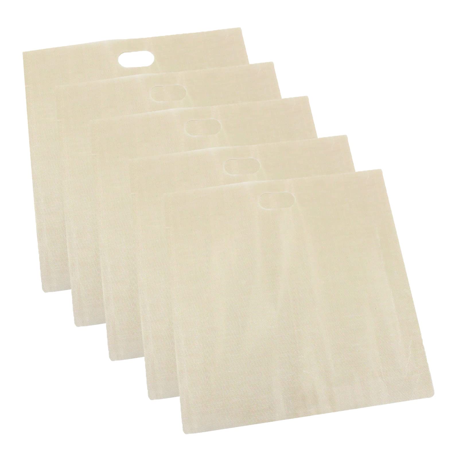 5PCS Reusable Non-Stick Plastic Grill Bags for Sandwich, Cheese & BBQ - Perfect for Toaster, Camping & Outdoor Cooking