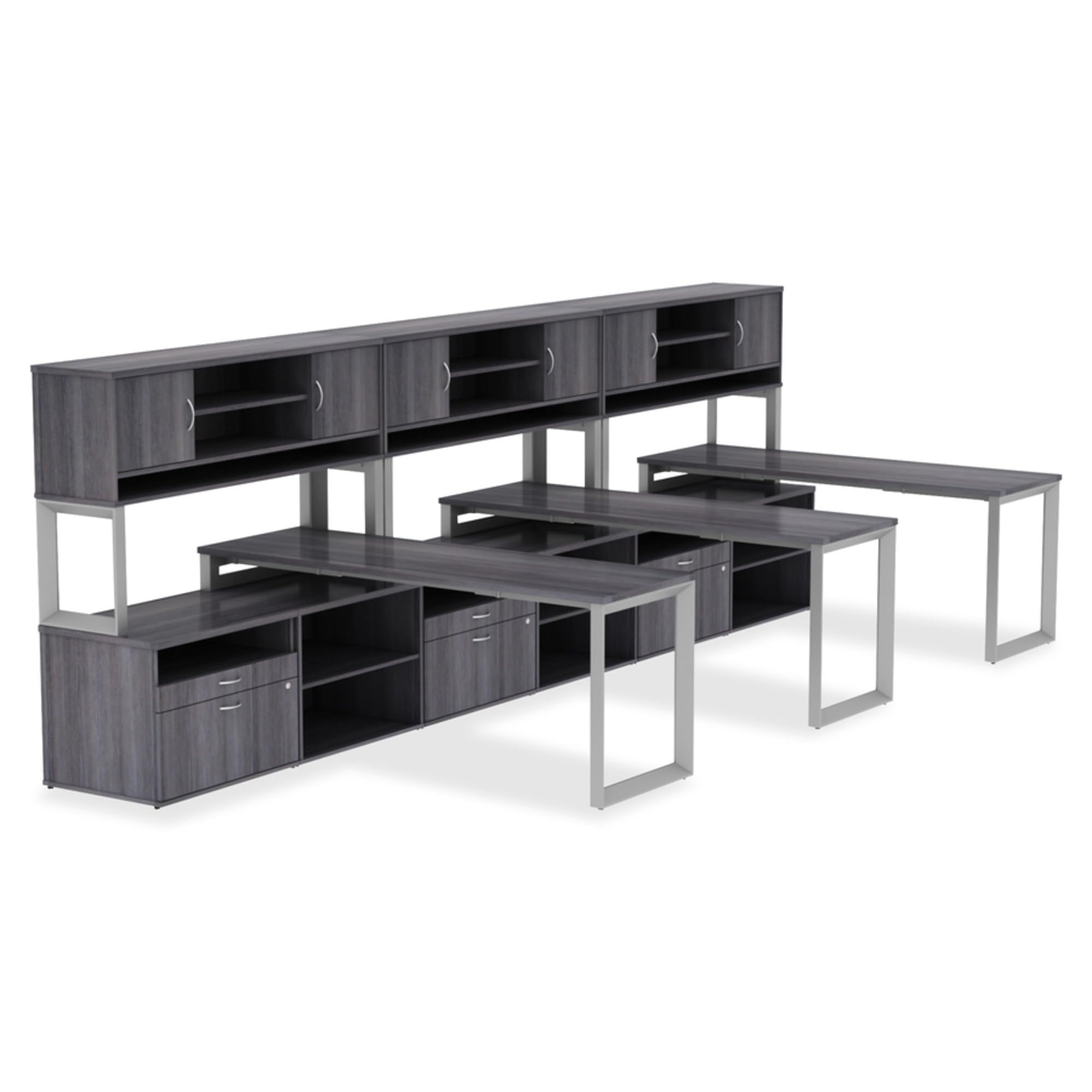 Lorell Relevance Series Mahogany Laminate Office Desk - Modern Home & Business Workspace Furniture for Office, Study Room & Conference Room