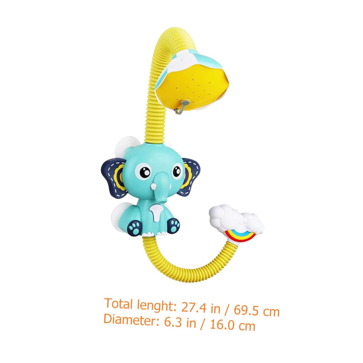 HEMOTON 3-Pack Electric Elephant Bath Toys with Shower Sprayer - Fun Water Sprinkler Bathtub Toys for Kids, Safe Plastic Baby Shower Accessories (Great for Bath Time Play & Sensory Development)