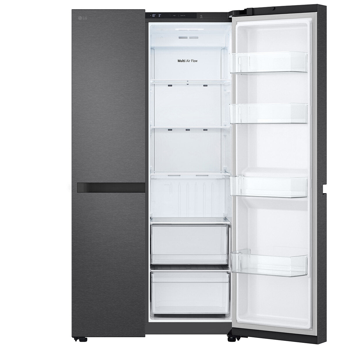 LG 664L Side by Side Refrigerator with Ice Maker - Matte Black (GS-B599MBL) - Energy Efficient Large Capacity Fridge for Modern Kitchen & Open Floor Plan Homes