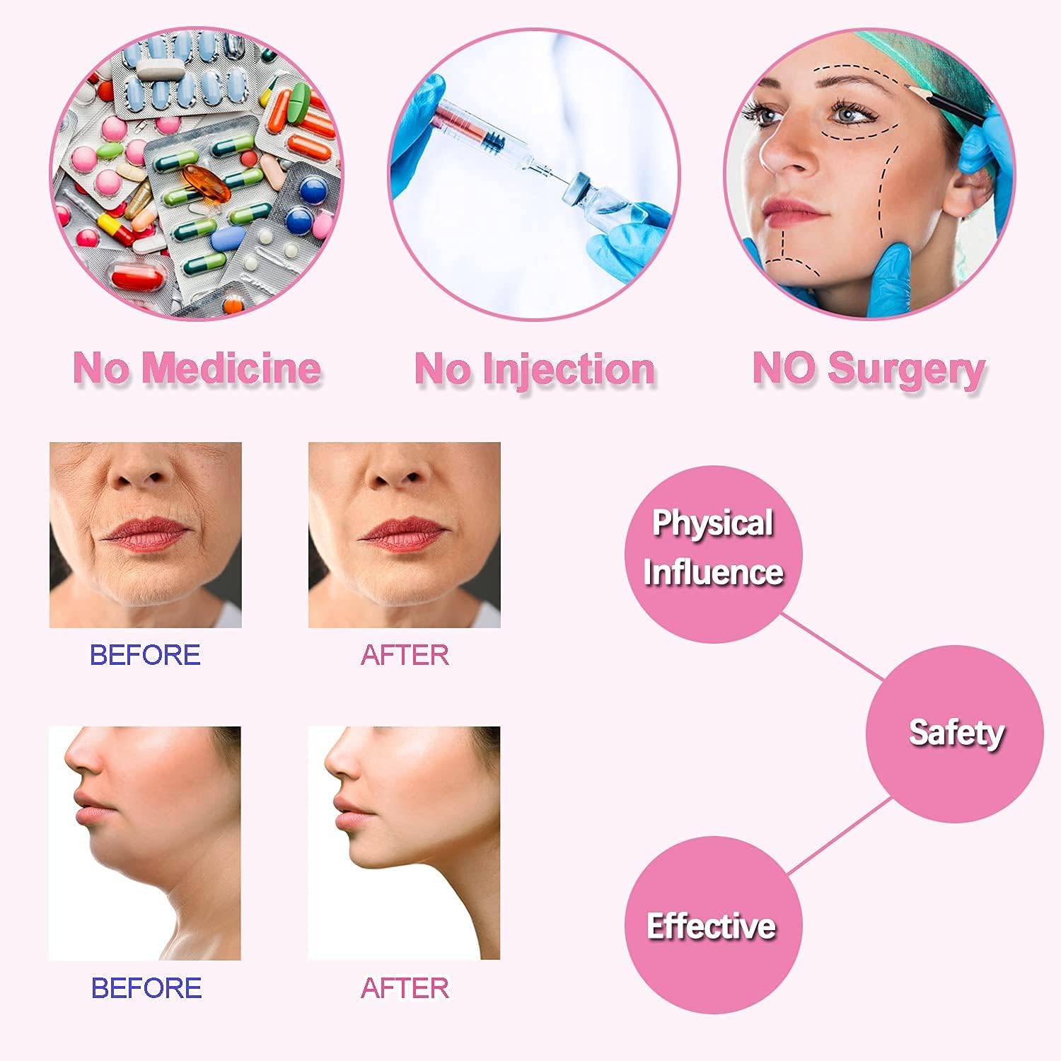 Facial Slimming Strap - Double Chin Reducer & V-Line Lifting Mask for Face Slimming & Chin Up - Reusable Face Lifting Belt for Nasolabial Folds - Perfect for Home Spa, Workout & Beauty Routine