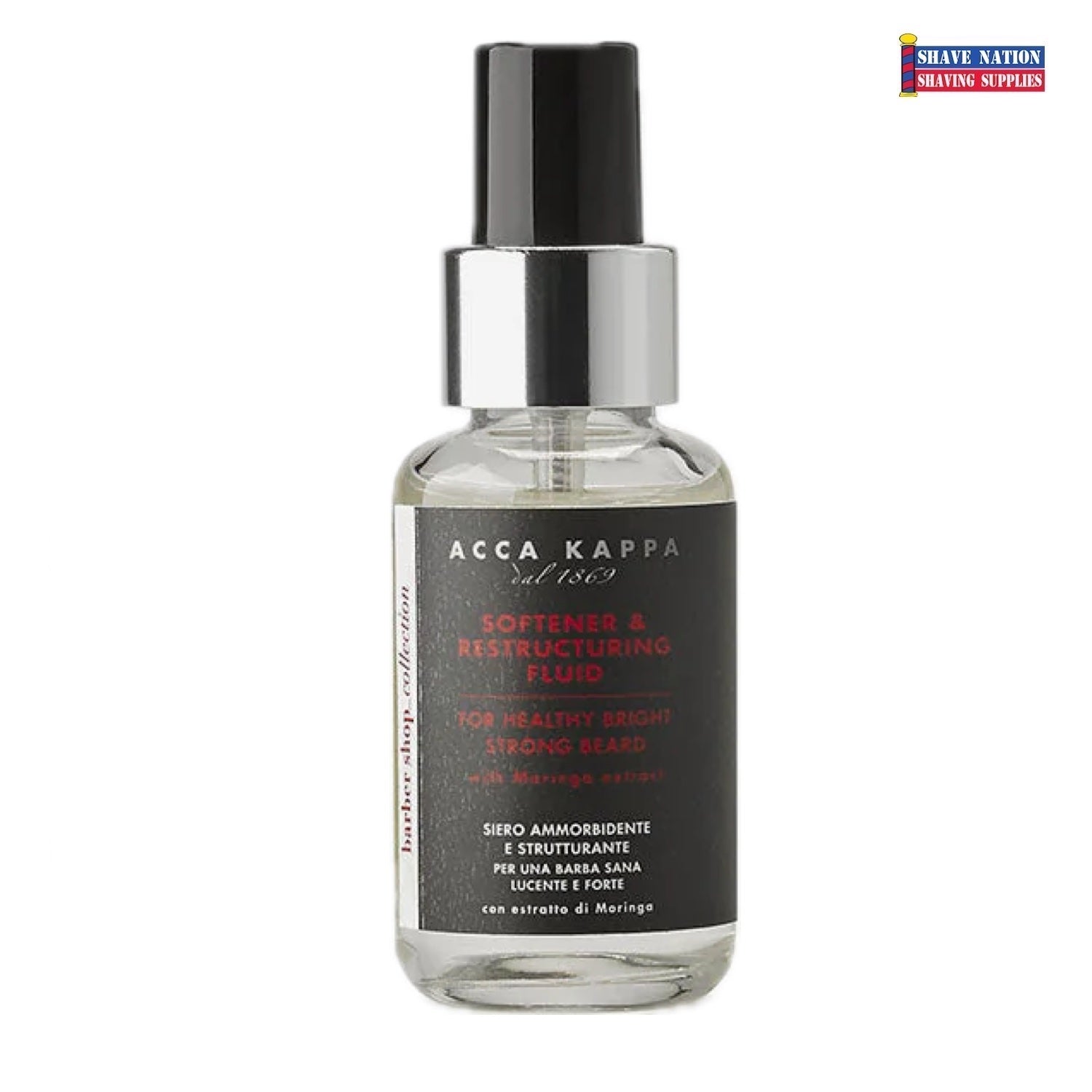 ACCA KAPPA Barber Shop Collection Beard Serum for Men - Natural Growth & Conditioning Oil for Thicker, Fuller Beards - Perfect for Daily Grooming & Styling at Home or Salon