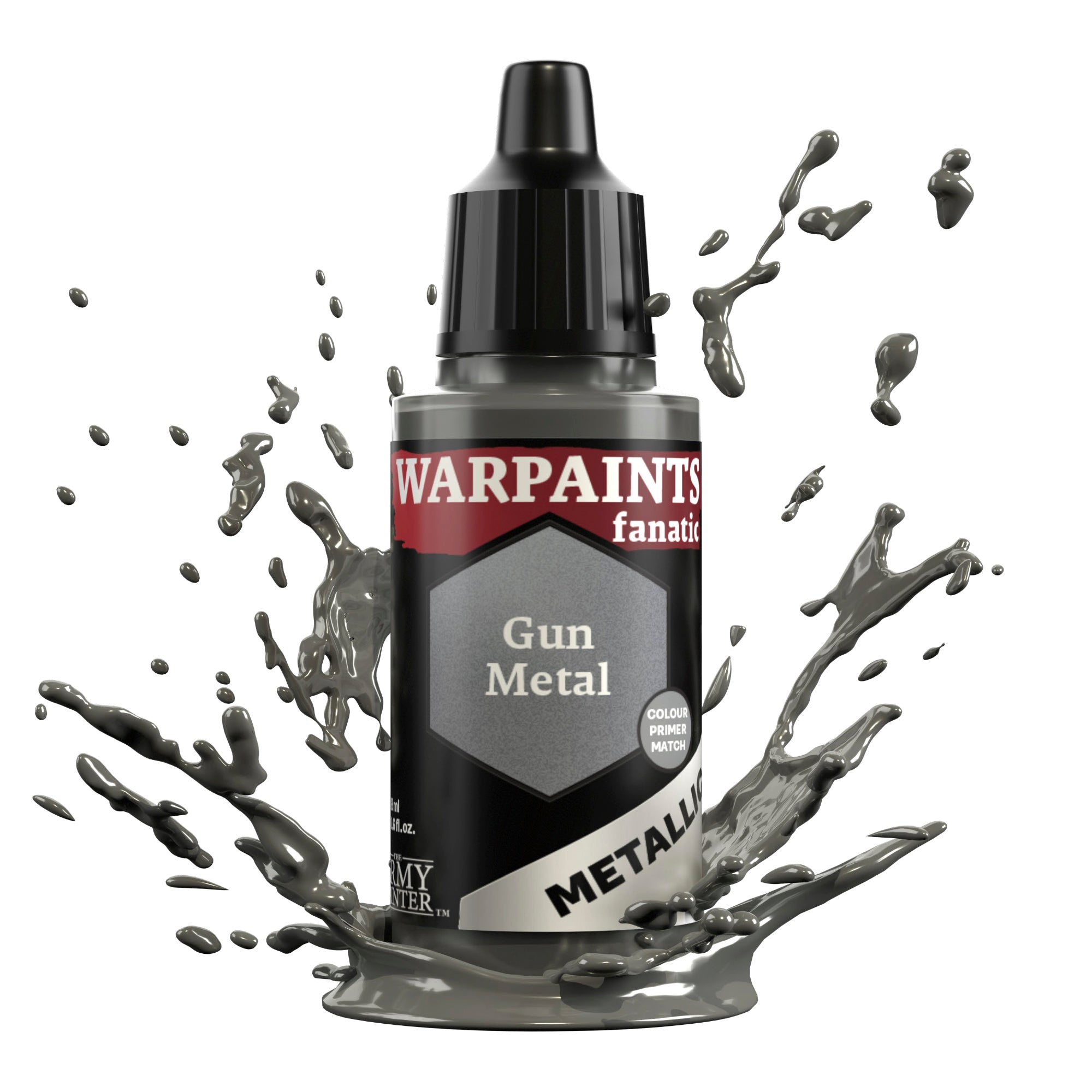 Warpaints Fanatic Metallic Paint - Gun Metal Color for Miniature Models & Tabletop Gaming - Perfect for Warhammer, D&D, and Cosplay Projects