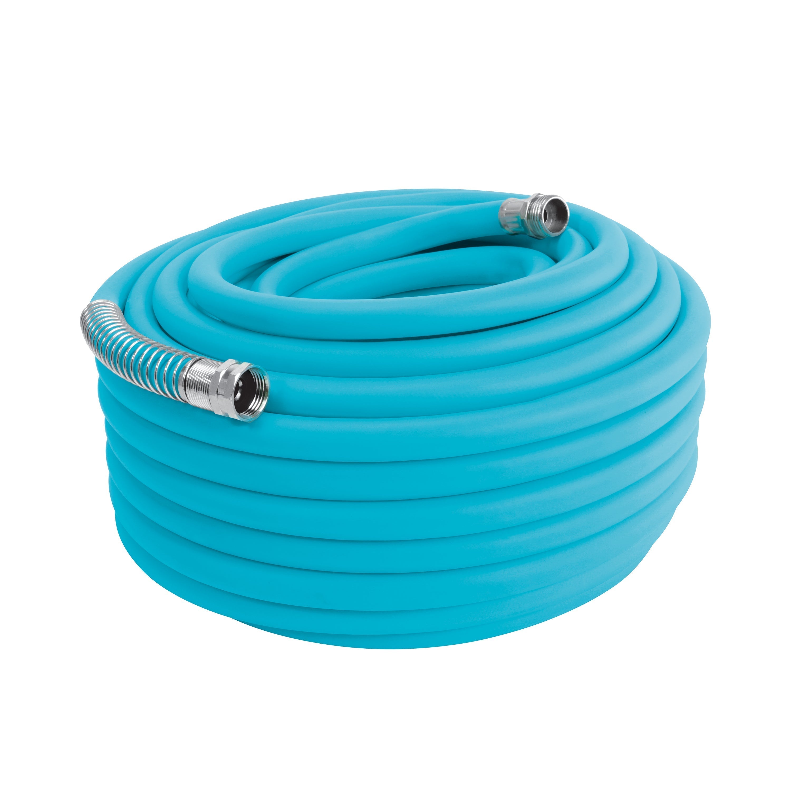 Aqua Joe AJPGH100 DWS Hybrid Polymer FLEX Garden Hose - 100 Foot, 5/8 Inch Lightweight & Kink-Free Water Hose for Lawn, Garden, and Outdoor Cleaning | Perfect for Watering Plants, Washing Cars, and Backyard Use