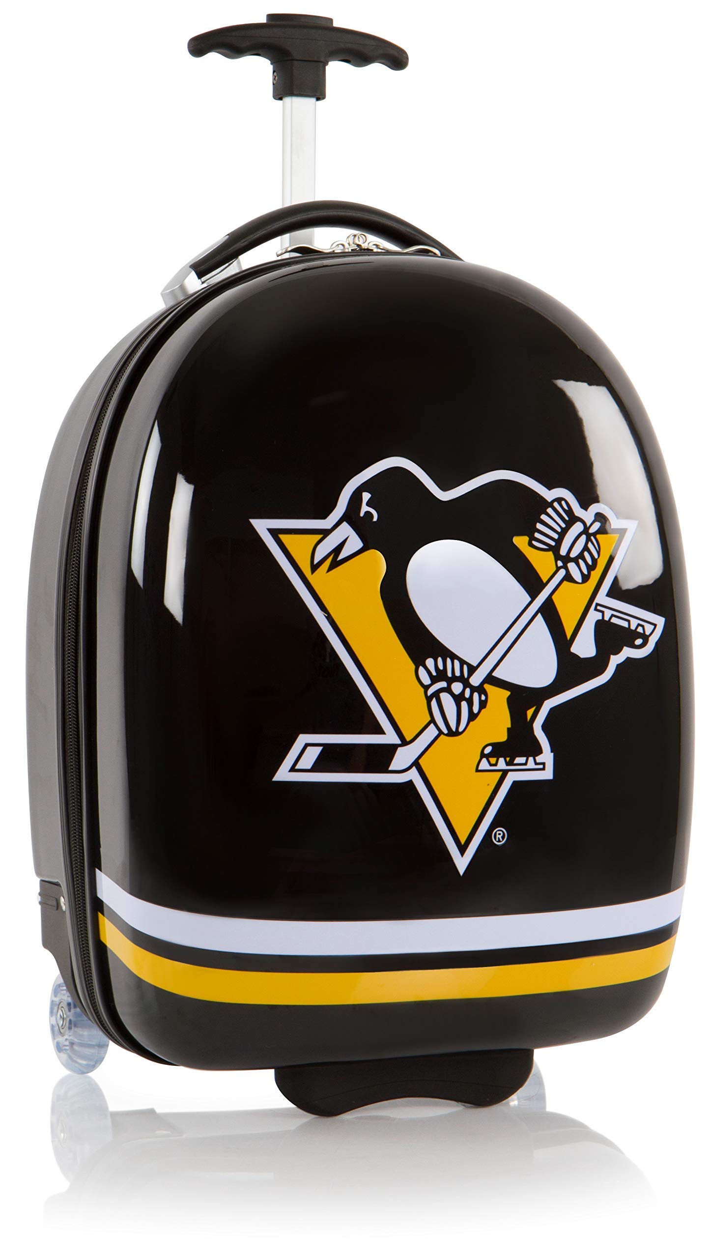 Official Pittsburgh Penguins NHL Licensed 18-Inch Wheeled Carry-On Luggage - Perfect for Travel, Hockey Games & Fan Gear Storage