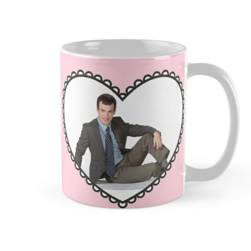 I Heart Nathan Fielder 11oz & 15oz Ceramic Coffee Mug - Funny Novelty Tea Cup for Office, Home Use & Gift Giving