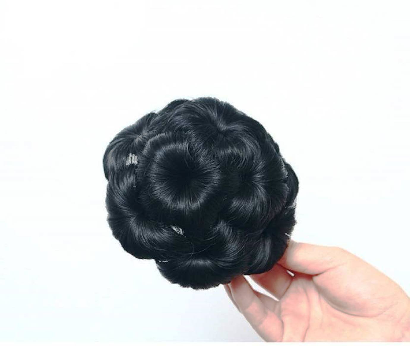 Pema Hair Extensions & Wigs - 1PC Ready-Made Synthetic Hair Bun for Women | Bridal Bun Extension | Faux Bun Updo | Juda Bun | Stylish Black Hairpiece for Weddings, Parties & Special Occasions