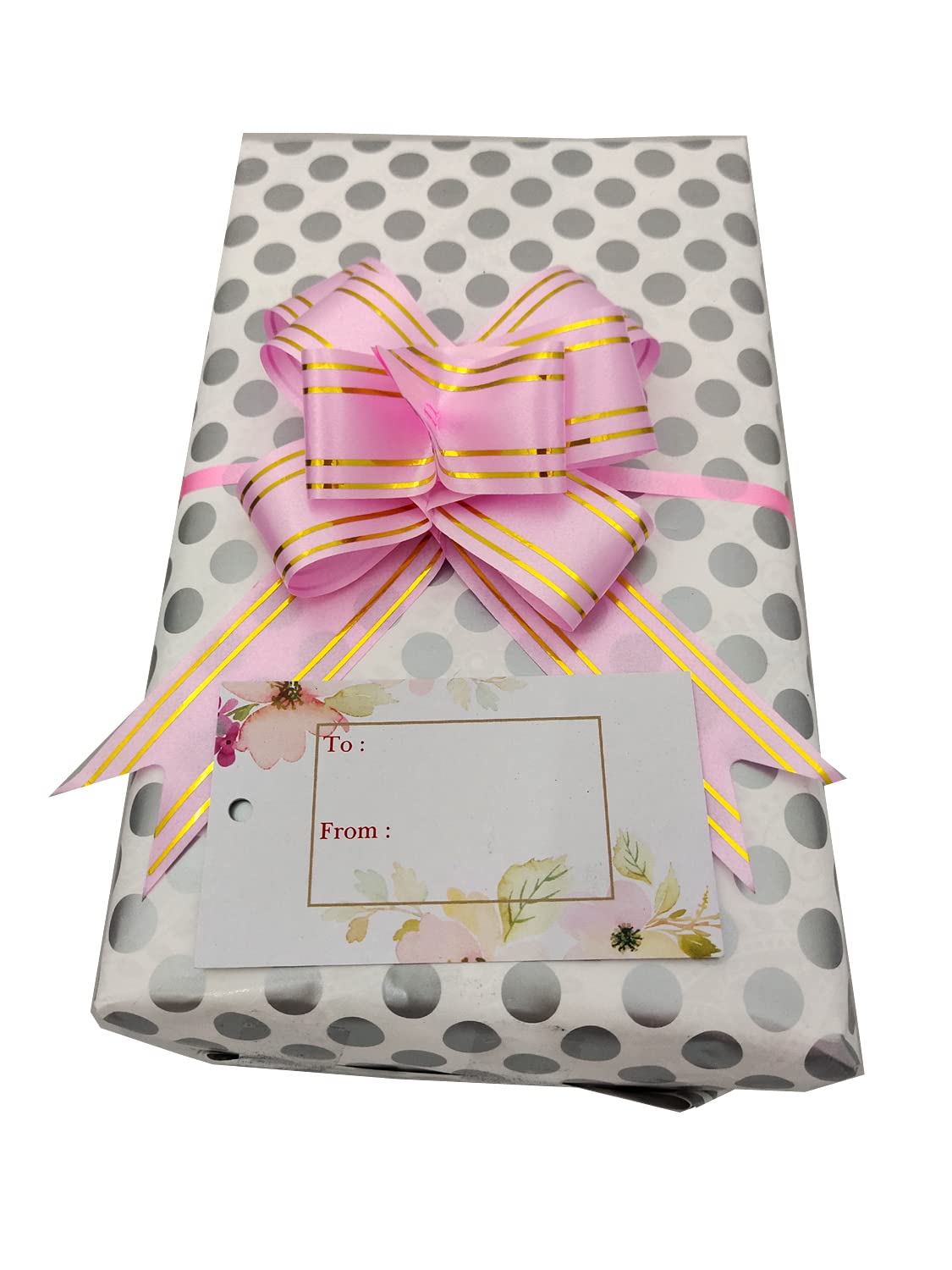 Premium 3A Golden Polka Dot Gift Wrapping Paper - 10 Sheets for Birthday, Christmas & Party Presents - Elegant Gold Printed Packing Paper for Festive Gifts, DIY Crafts & Home Decor