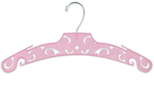 100 Pack Pink Plastic Hangers - 15