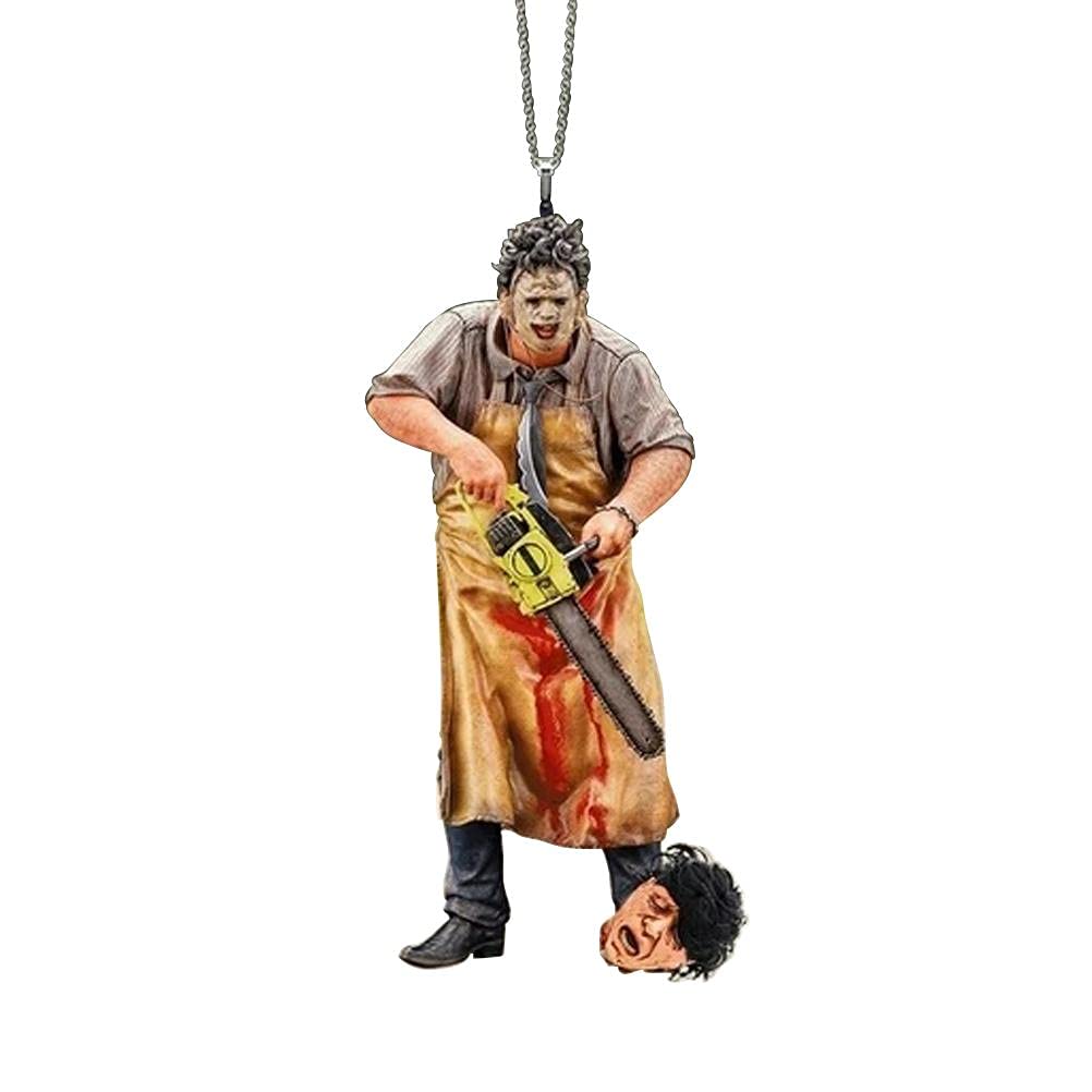 Spooky Halloween Horror Gnome Pendant - Creepy Zombie Dwarf Car Charm for Rearview Mirror - Perfect for Halloween Decorations, Horror Movie Nights & Themed Parties