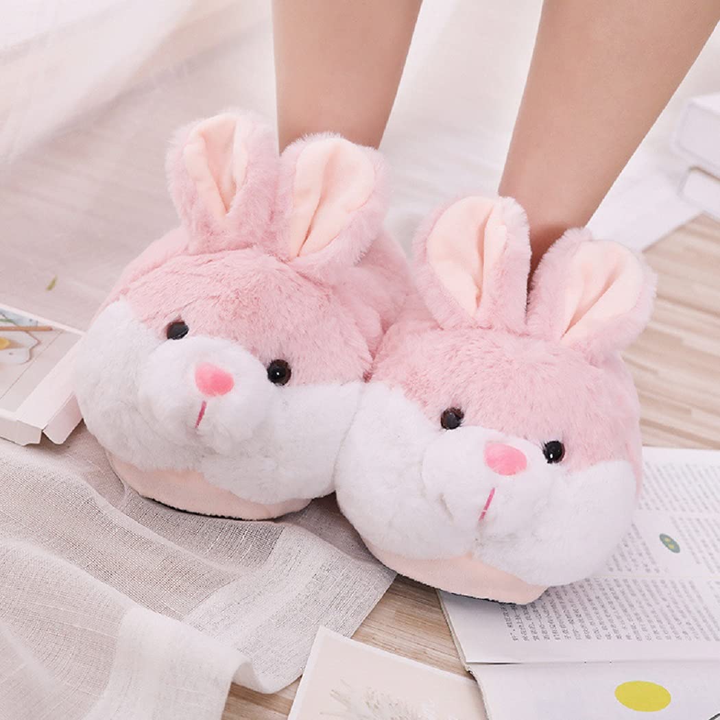 HANDKEI Women's Bunny Slippers - Soft Plush Indoor House Shoes with Cute Animal Design, Perfect Gift for Women & Girls - Cozy for Home, Lounge, and Bedroom Wear