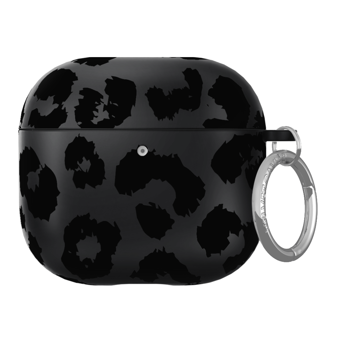 Stylish Black Leopard Print AirPods Case - Protective Cover for AirPods 1/2/3 & Pro - Trendy Accessory for Gym, Travel & Everyday Use