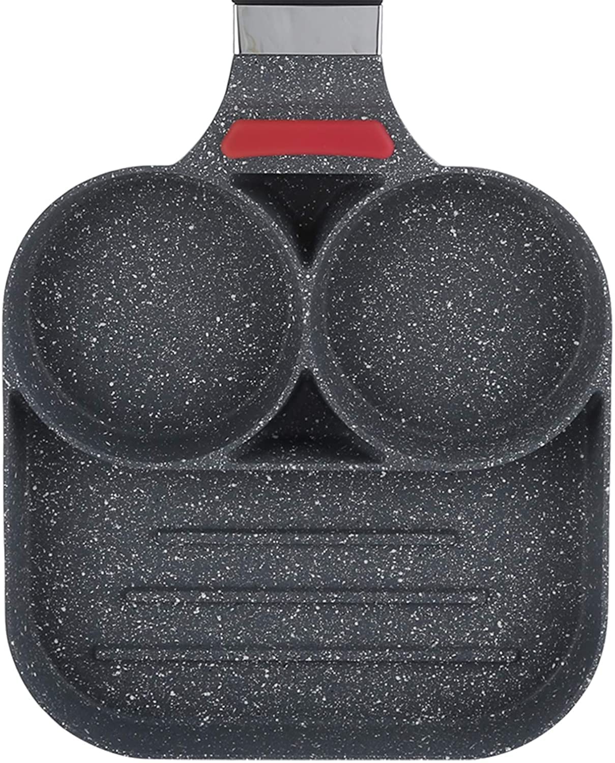 Nonstick 3-Cup Egg Frying Pan - Pancake Pan for Gas Stove, Perfect for Breakfast Cooking - Ideal for Omelets, Crepes, Steaks & More | Great for Home Kitchens & Camping