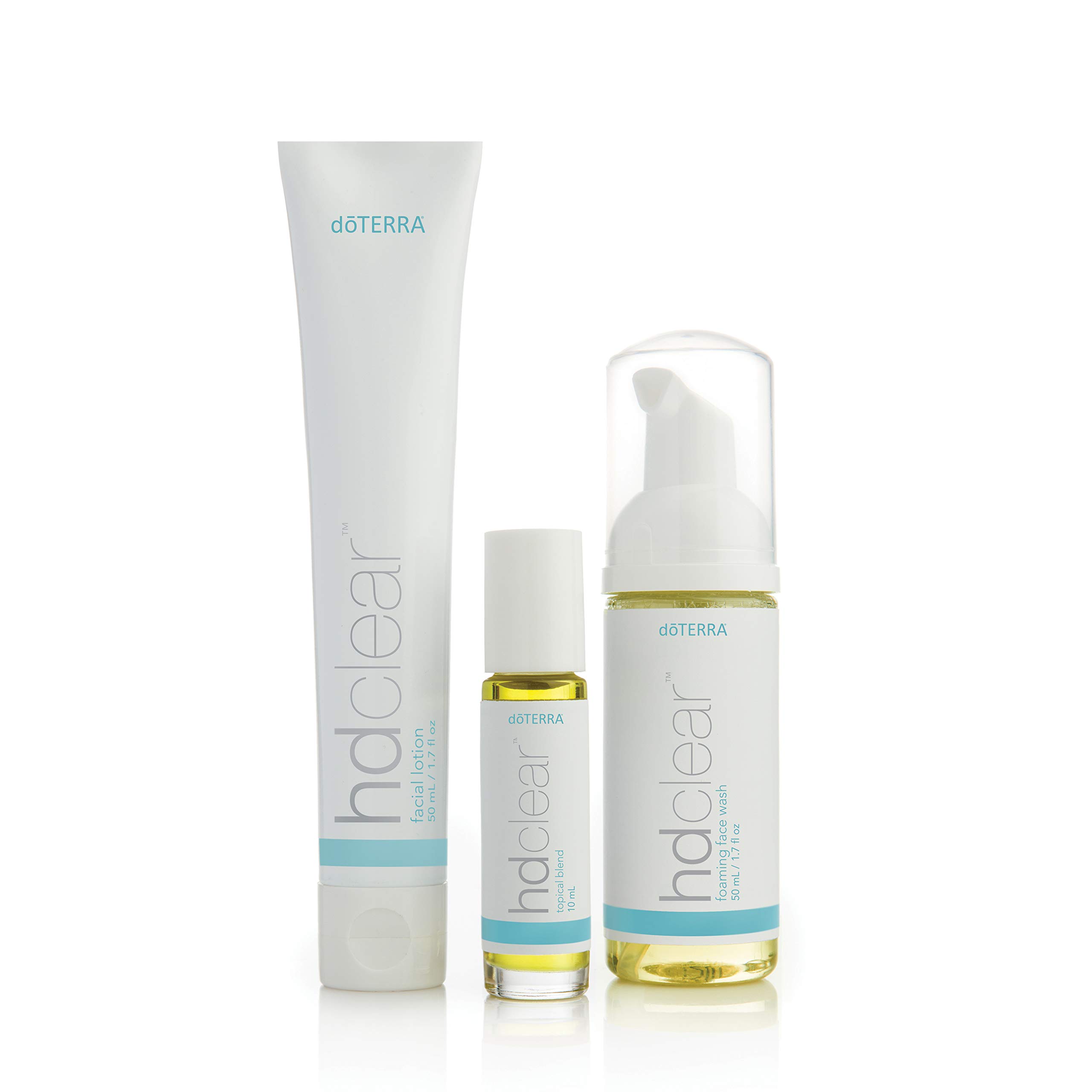 doTERRA HD Clear Facial Kit - Anti-Acne Face Wash & Moisturizer Set with Essential Oils for Clear Skin | Daily Skincare Routine for Teens & Adults