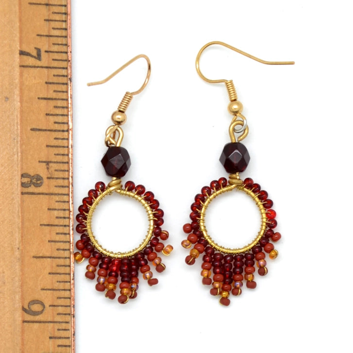 Small Wire Fringe Earrings for Women - Boho Chic Dangle Earrings for Party, Wedding & Everyday Wear