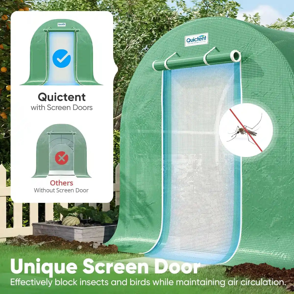12' x 7' x 7' Walk-in Tunnel Greenhouse for Gardening, Plant Protection & Year-Round Growing - Perfect for Backyards, Small Farms & Urban Gardening