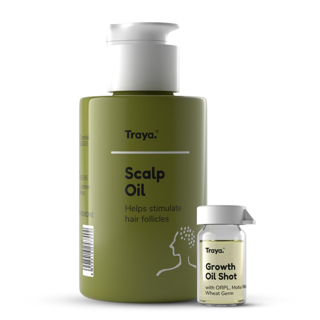 Traya Hair Growth Scalp Oil with Coconut Oil, Bhringraj Oil, ORPL, Wheat Germ Oil & Camphor | Natural Treatment for Thinning Hair & Scalp Care | Promotes Stronger, Healthier Hair Growth (87ml) | Perfect for Daily Hair Care Routine & Scalp Massage Therapy