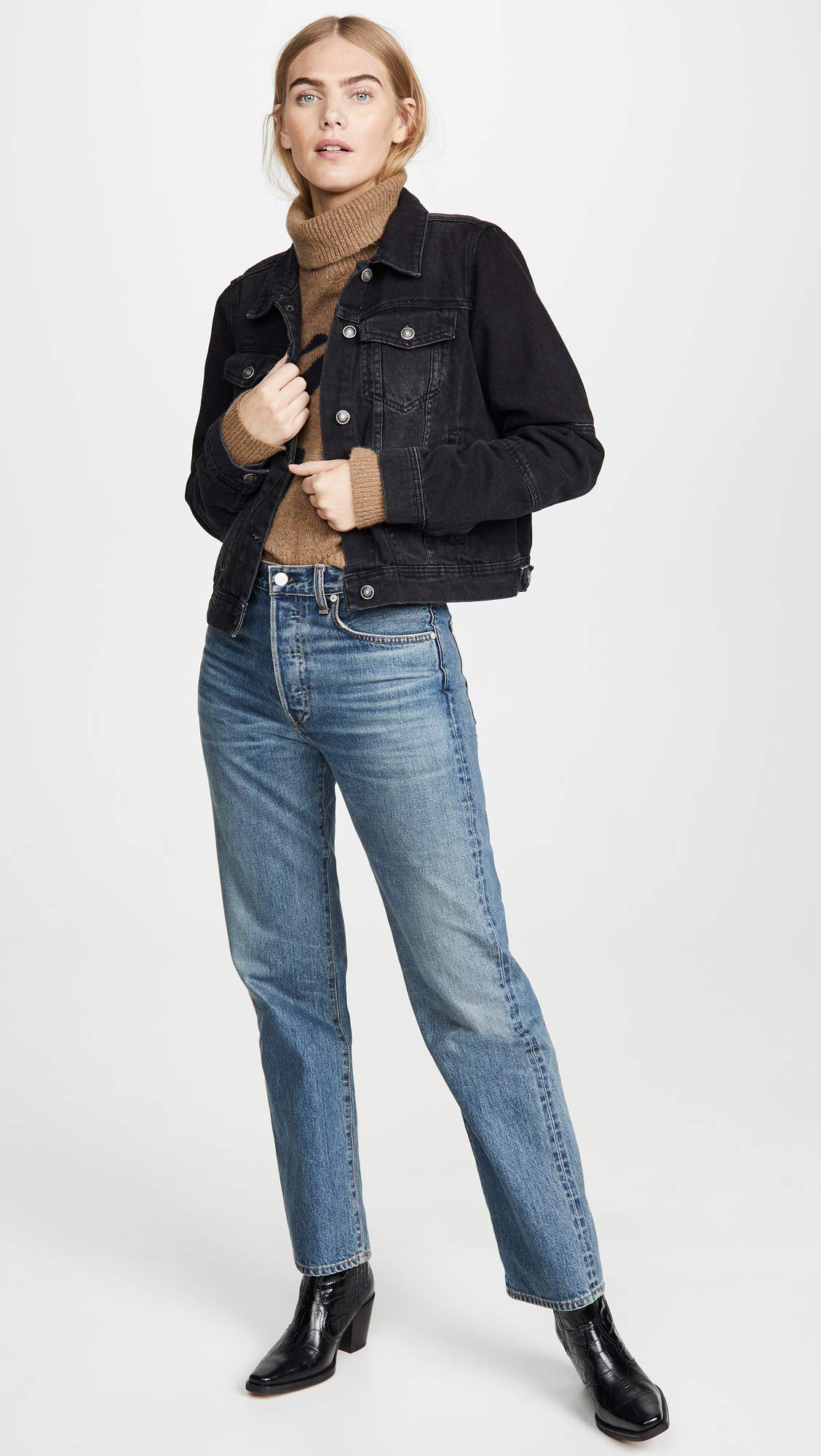 Free People Women's We The Free Rumors Denim Jacket - Stylish Distressed Light Wash Denim Jacket for Women, Perfect for Casual Outfits, Layering & Fall Fashion