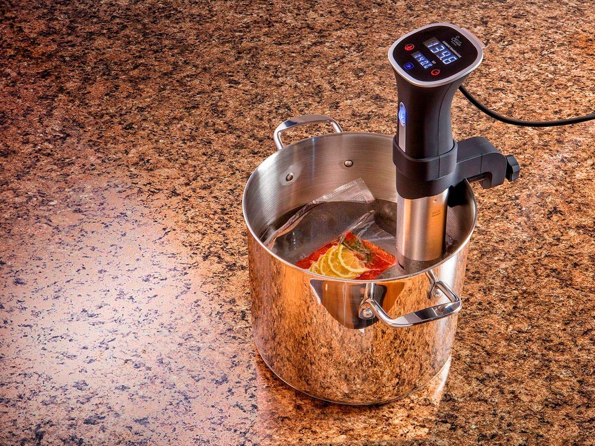 Monoprice 800W Sous Vide Immersion Cooker with Digital LED Touch Screen & Adjustable Clamp - Easy to Clean Black & Silver Precision Cooker for Steak, Chicken, Fish - Perfect for Home Chefs & Meal Prep