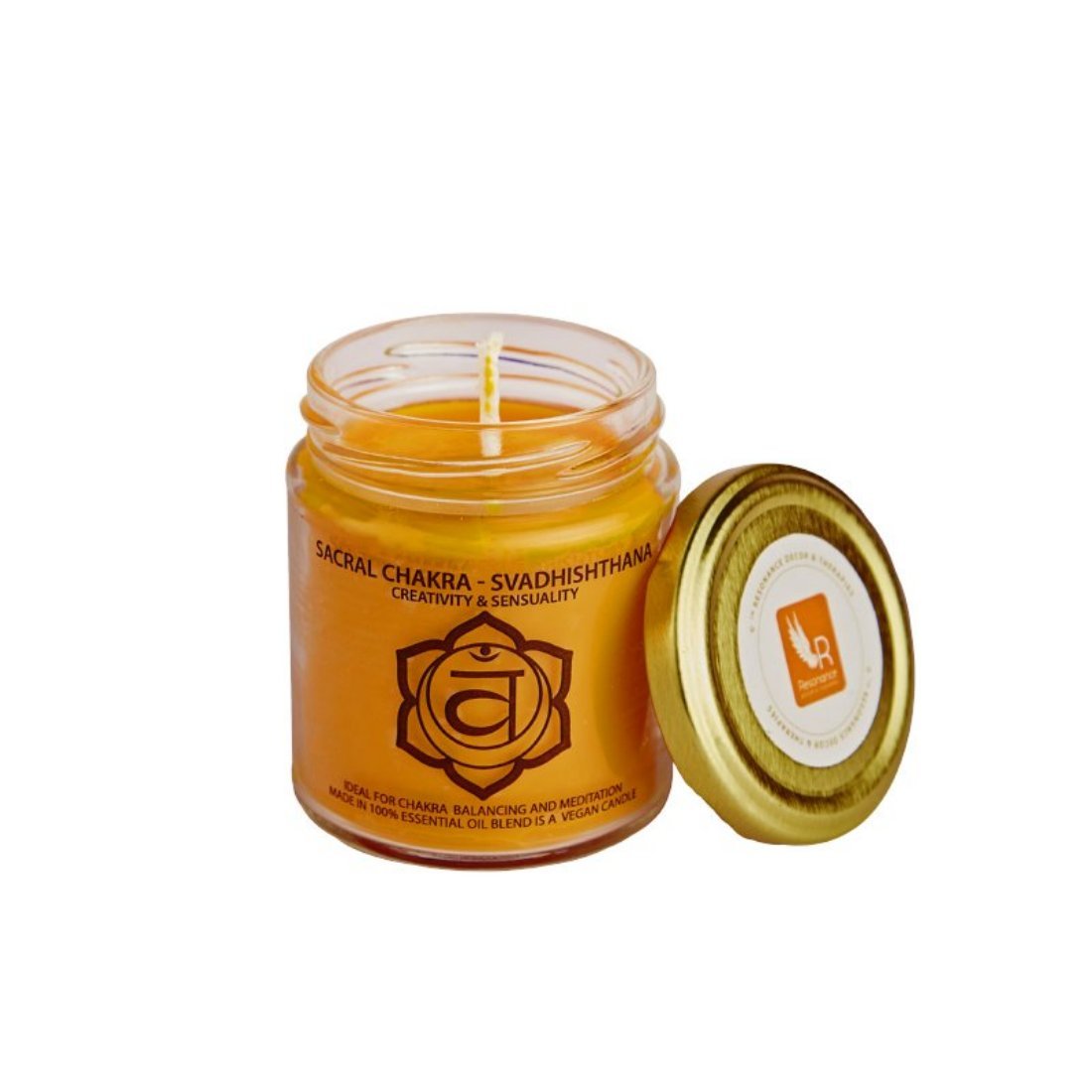 RESONANCE Seven Chakra Meditation Set - Natural Wax Medium Jar Candle for Yoga, Reiki Healing & Spiritual Relaxation