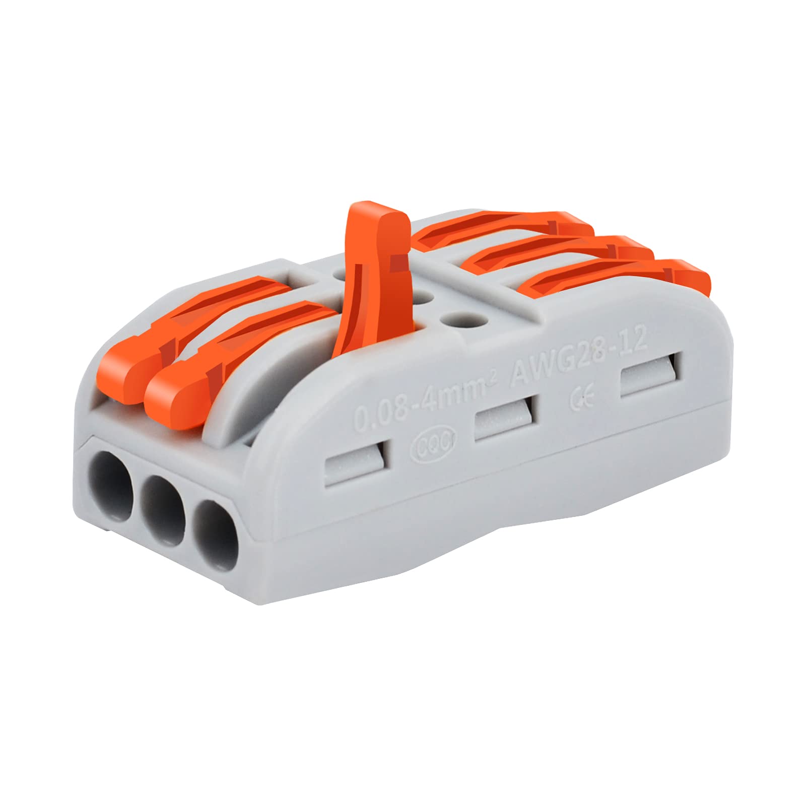 NineLeaf 3 Conductor Compact Electrical Split-Bolt Connectors - 30 Pack for Secure 3 Circuit Inline Wire Splices | Ideal for Home Wiring, Electrical Repairs, and DIY Projects