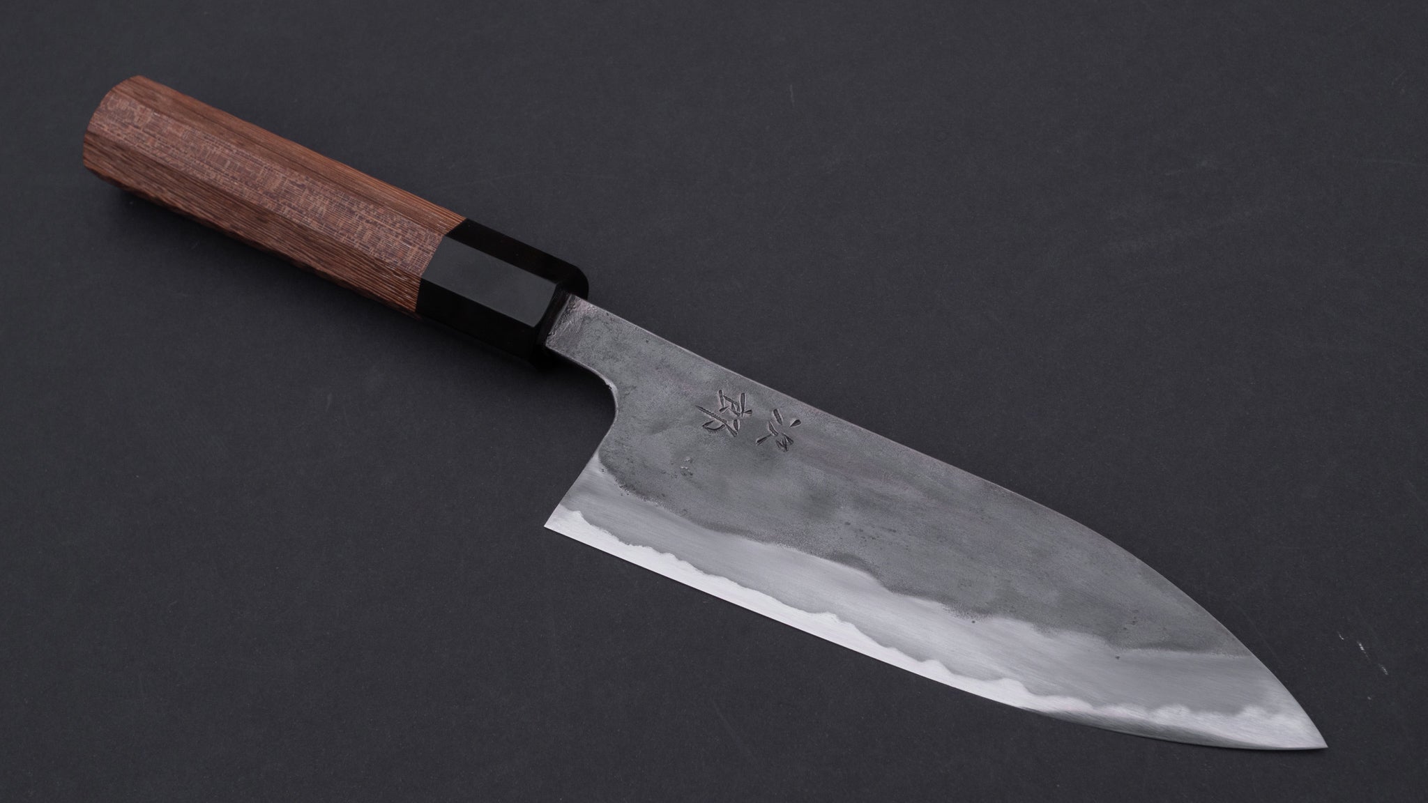 Jiro Tsuchime Wa Santoku 165mm Japanese Chef Knife with Taihei Tagayasan Handle (#037) - Perfect for Home Cooking, Sushi Preparation & Professional Kitchen Use
