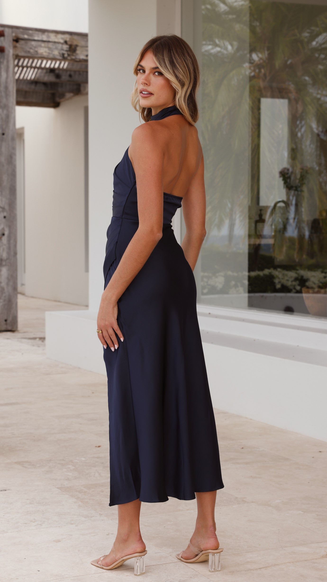 Kendall Maxi Dress for Women - Navy Blue Long Flowy Summer Dress - Perfect for Beach, Vacation, and Casual Outings