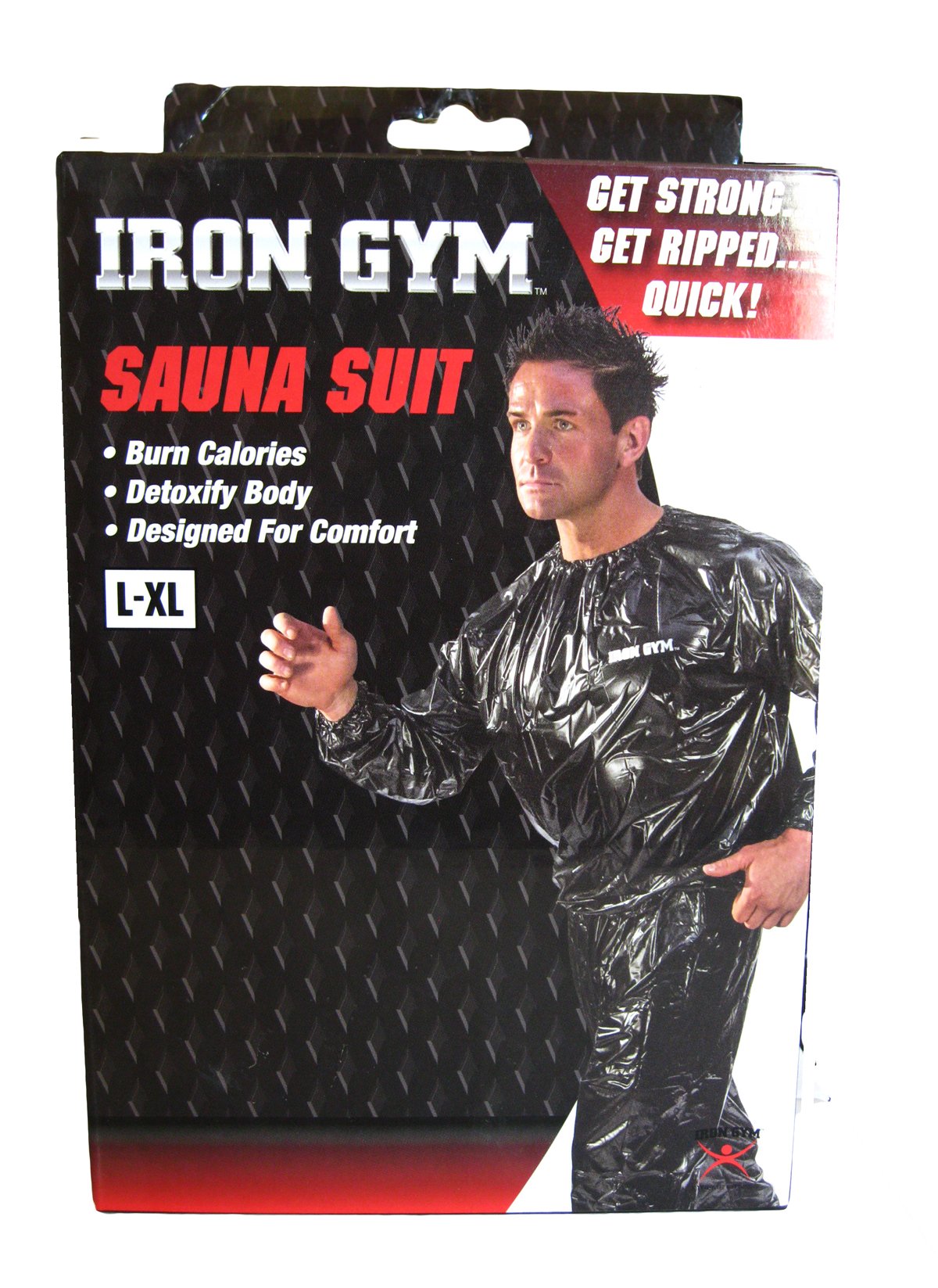 Iron Gym Two Piece Sauna Suit for Weight Loss & Detox - Large to X-Large (L-XL) Size - Perfect for Workouts, Sweat Therapy & Post-Training Recovery