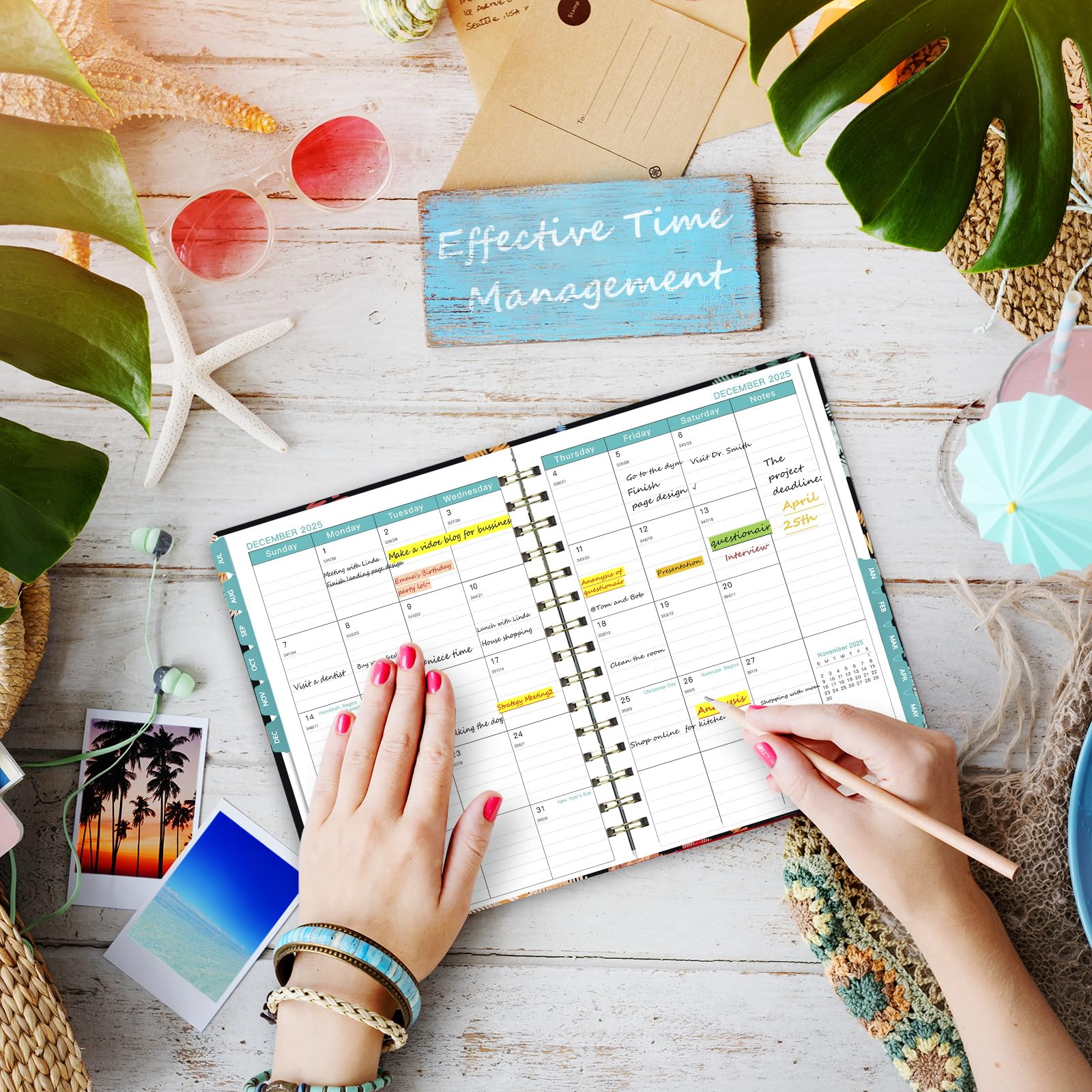 2025-2026 Academic Planner - 12 Month Weekly & Monthly Organizer from July 2025 to June 2026 - 8.4