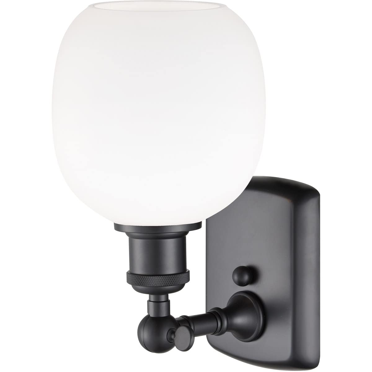 Innovations 516-1W-BK-G101-LED Vintage Wall Sconce Light - Dimmable LED Fixture in Matte Black Finish | Perfect for Bedroom, Living Room & Hallway Lighting