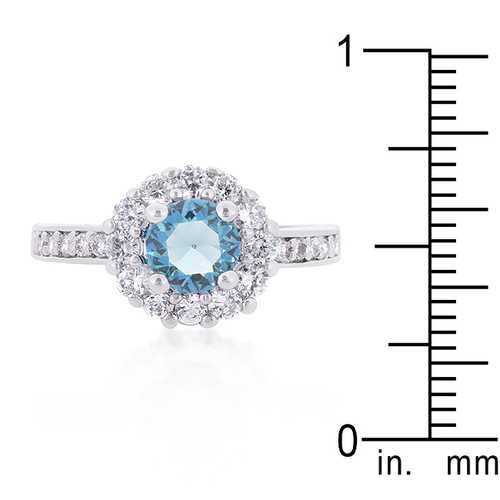 Bella Blue Birthstone Engagement Ring for Women - Elegant Promise Ring, Anniversary Gift, or Wedding Band for Her | Perfect for Proposals, Valentine's Day & Special Occasions