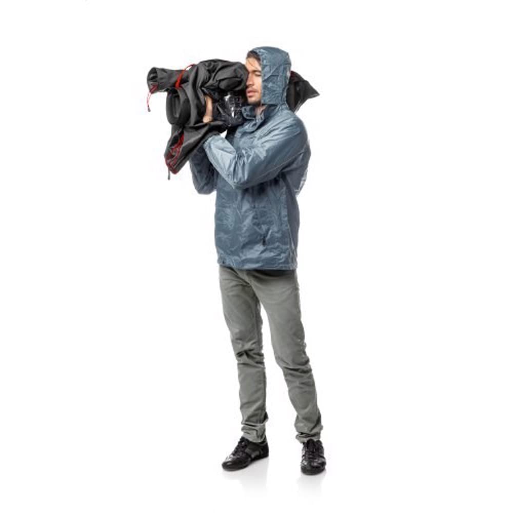 Manfrotto MB PL-RC-1 DSLR Camera Rain Cover - Waterproof & Dustproof Protection for Professional Lens Cameras - Ideal for Outdoor Photography in Rainy Weather (Black/Charcoal Grey)